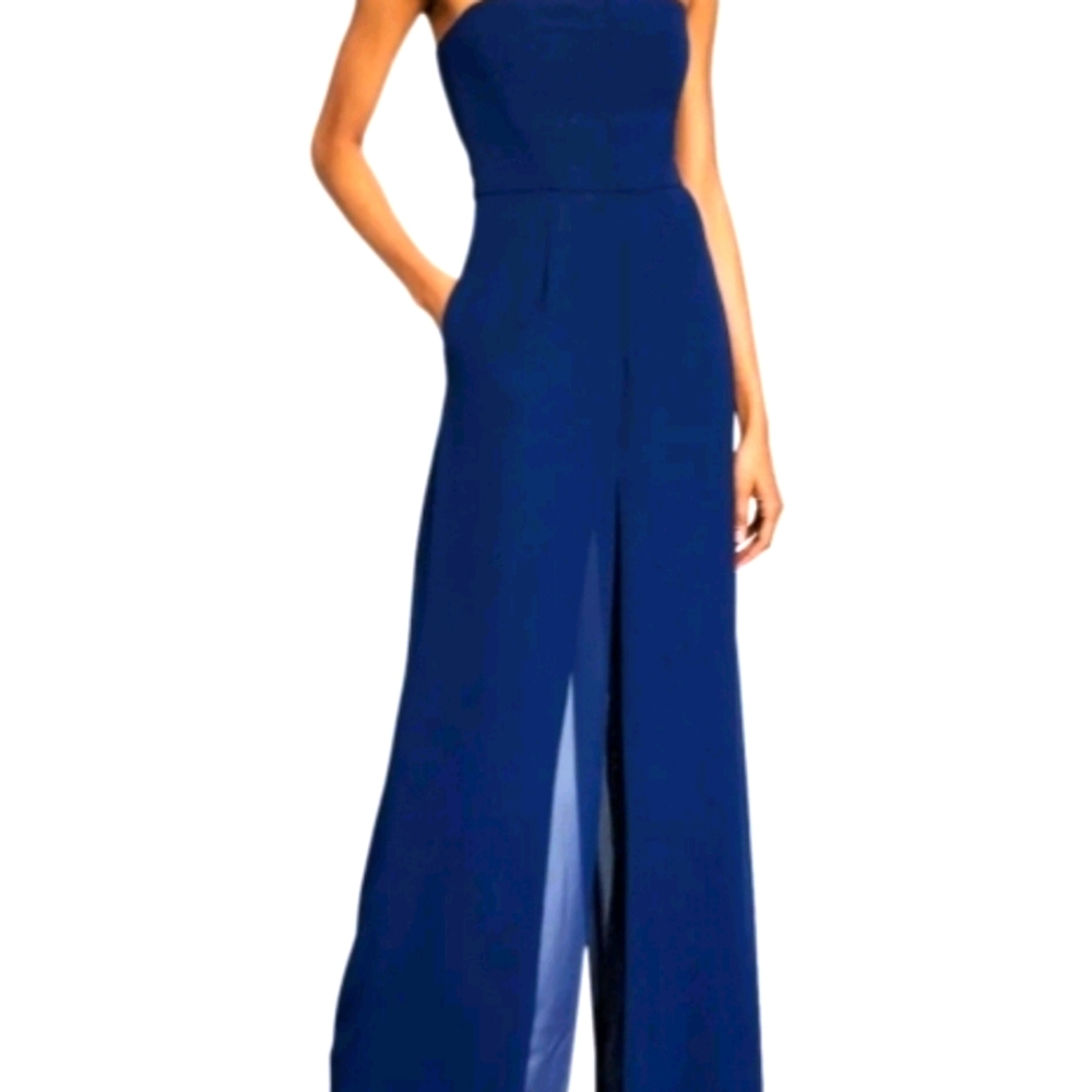 Halston Sequined Overlay Jumpsuit